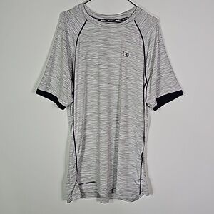 And1 medium silver and black short sleeve athletic shirt